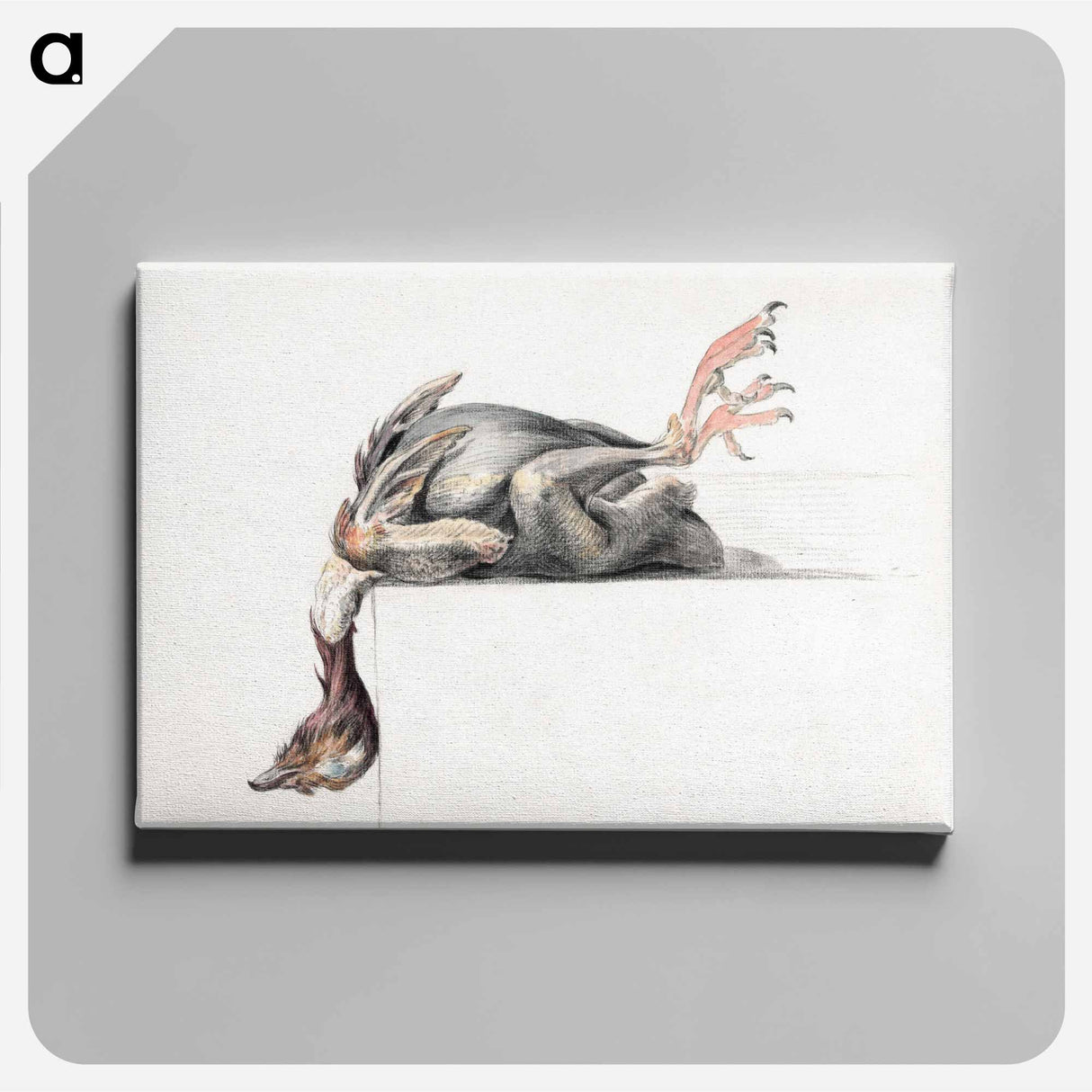 アートパネル-Plucked bird, hanging head down - ジャン ベルナール Canvas.