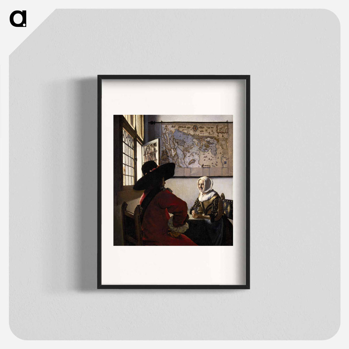 Officer and Laughing Girl - Johannes Vermeer Poster.