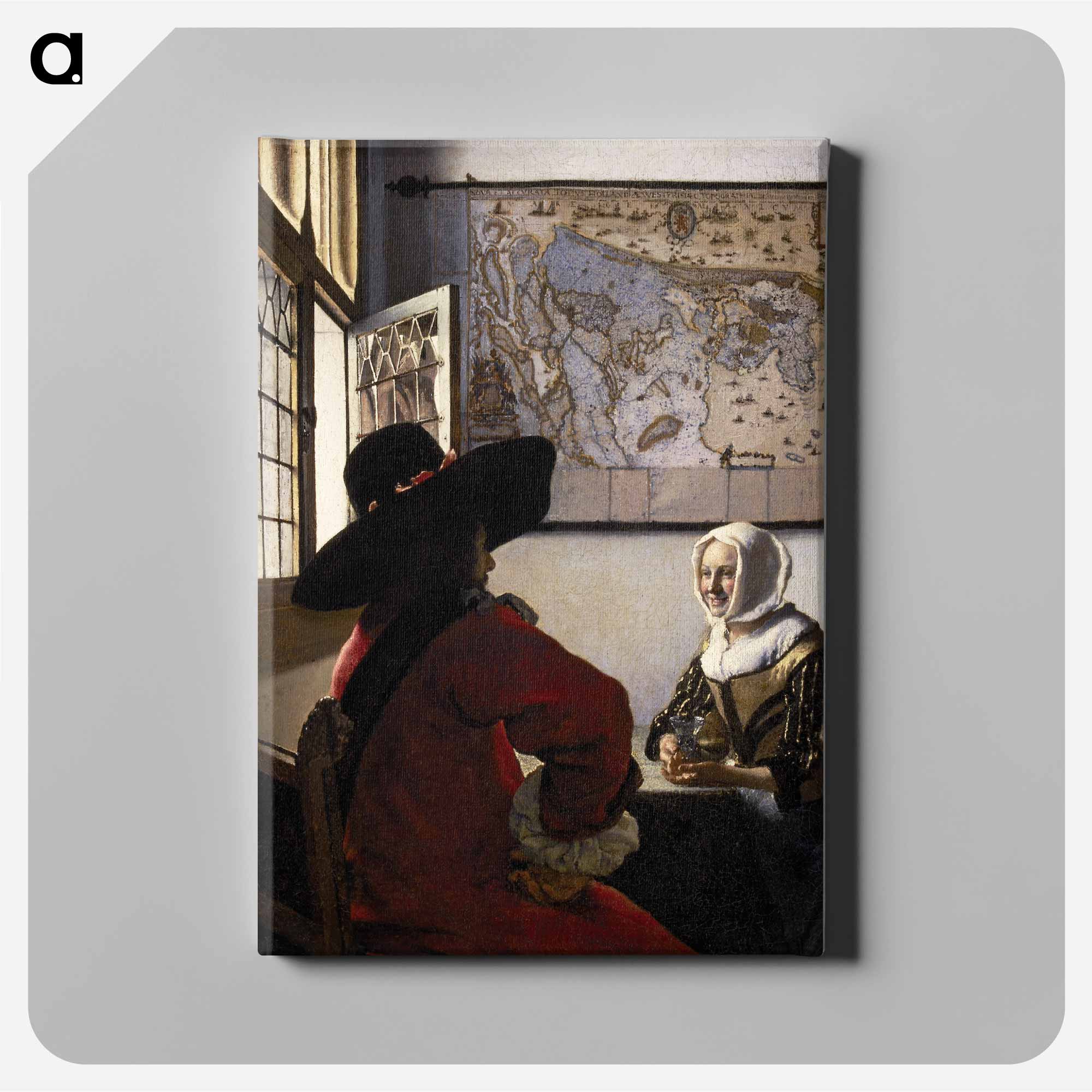 Johannes Vermeer(ヨハネス フェルメール) - Officer and Laughing Girl - ヨハネス フェルメール  Canvas. - artgraph.【名画・名作アートのポスターなどのプリント製品が買えるサイト】