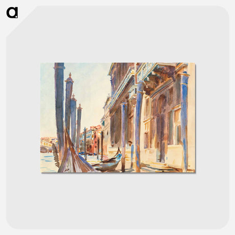 アートポストカード-Gondola Moorings on the Grand Canal - ジョン シンガー サージェント Postcard.