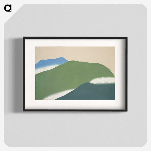 Green mountains from Momoyogusa–Flowers of a Hundred Generations - 神坂 雪佳 Poster.