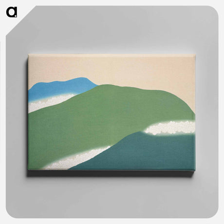 アートパネル-Green mountains from Momoyogusa–Flowers of a Hundred Generations - 神坂 雪佳 Canvas.