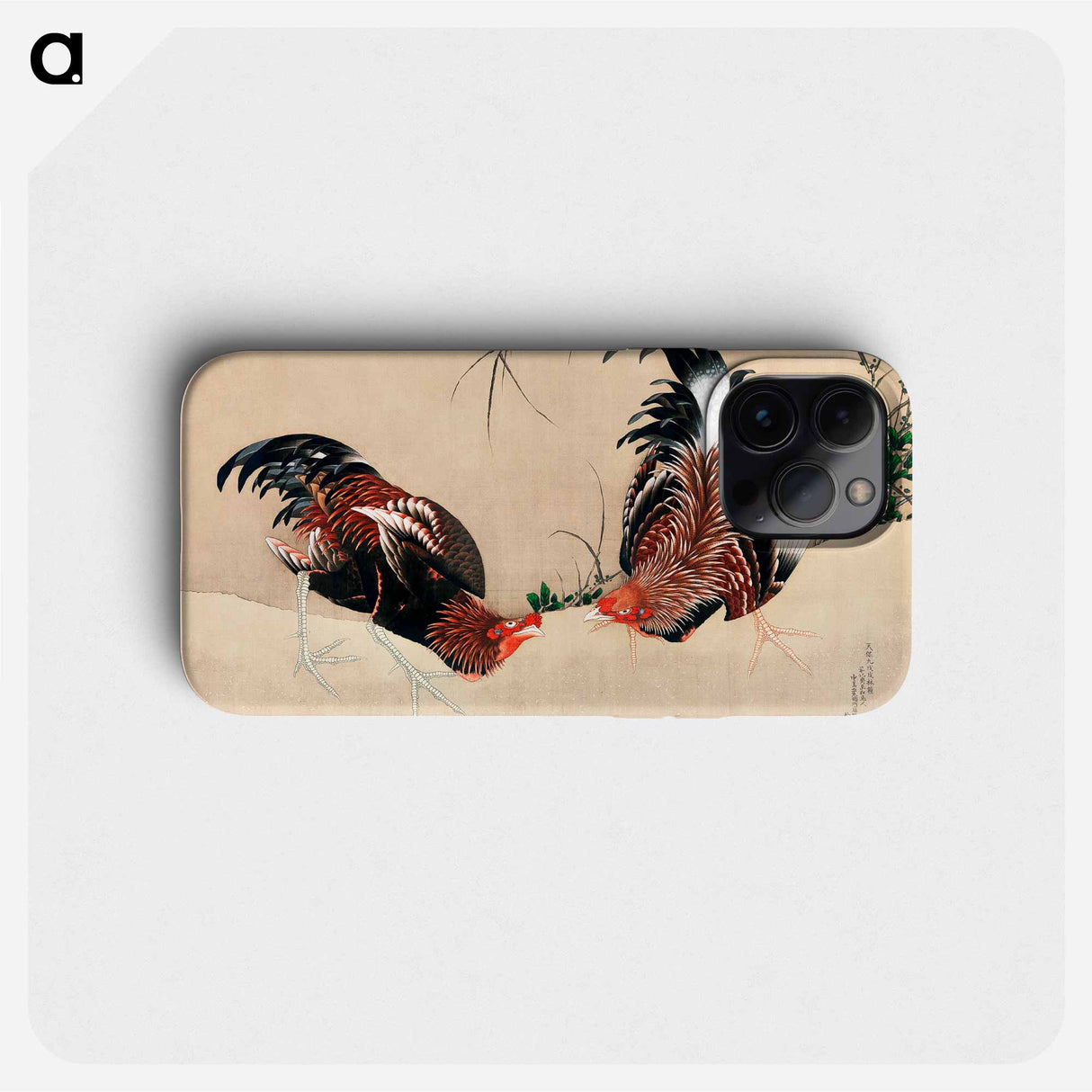 Gamecocks - Katsushika Hokusai Phone Case.