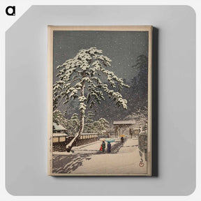 アートパネル-Honmon-ji Temple in Ikegami (Ikegami Honmon-ji) - 川瀬 巴水 Canvas.