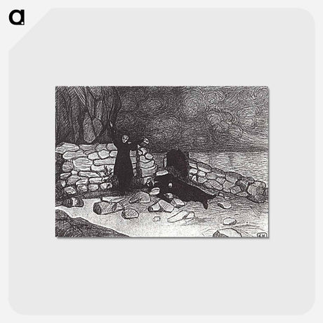 アートポストカード-A scene from the drama of Leonid Andreev Anathema - カジミール マレーヴィチ Postcard.