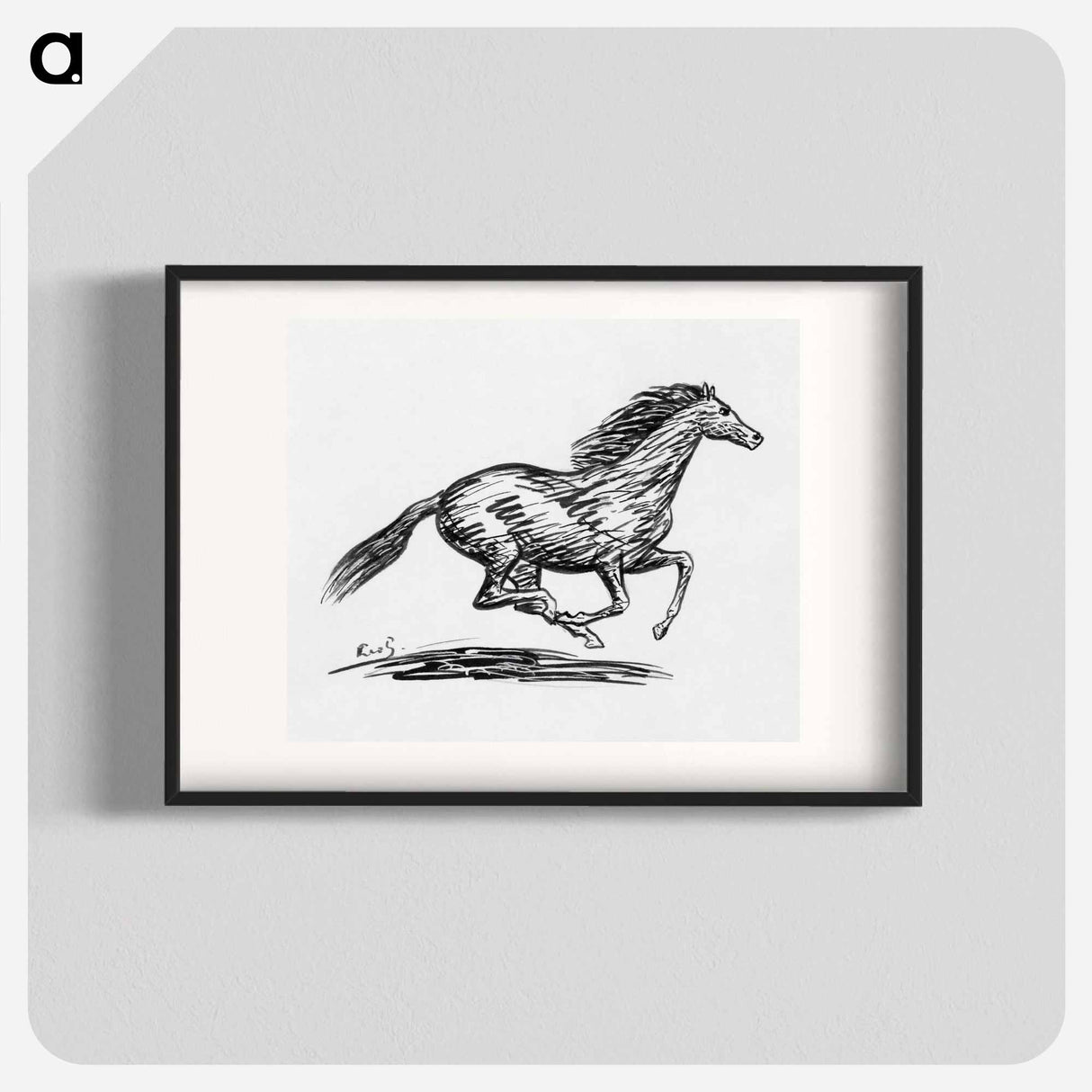 Galloping horse - Leo Gerstel Poster.