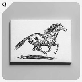 アートパネル-Galloping horse - レオ ヘステル Canvas.