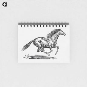 アートメモ帳-Galloping horse - レオ ヘステル Memo.