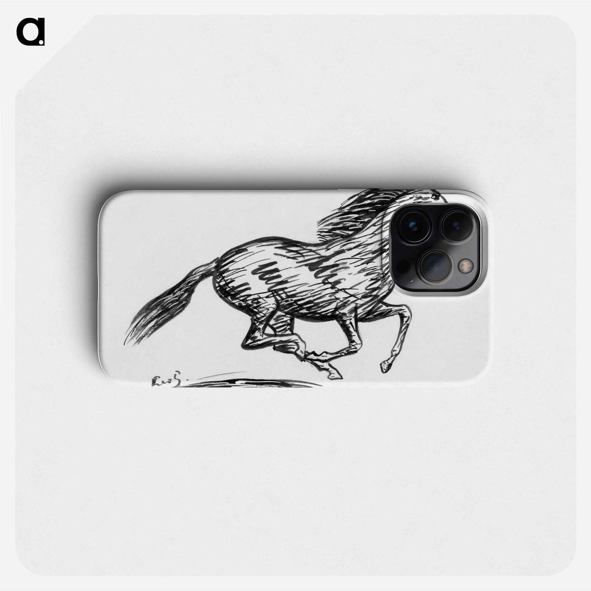 Galloping horse - Leo Gerstel Phone Case.