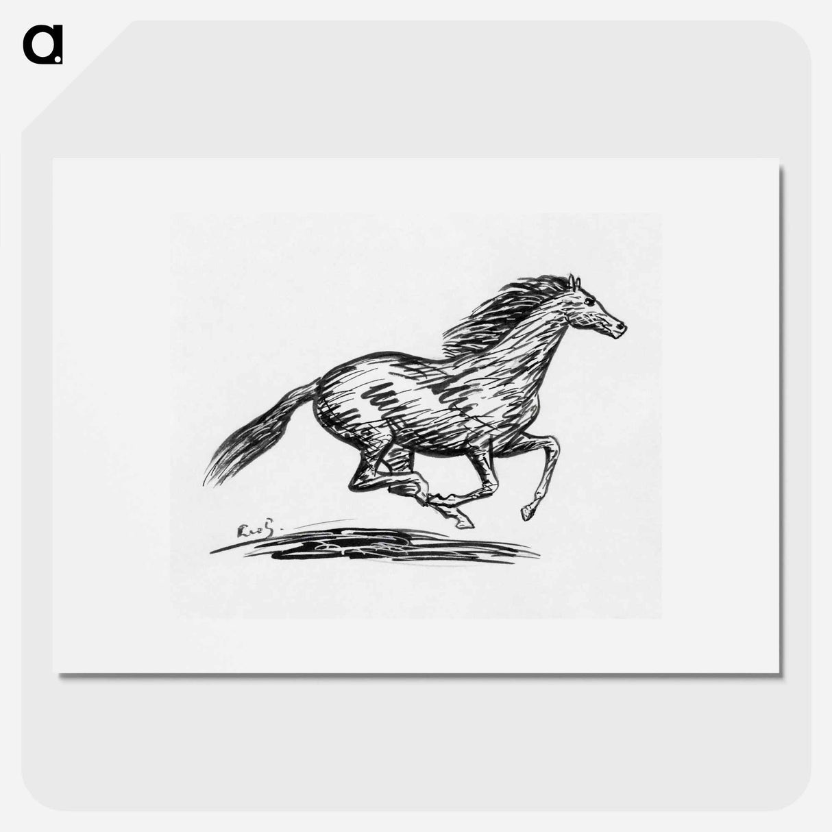 Galloping horse - Leo Gerstel Poster.