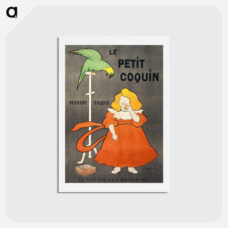 アートポストカード-Le petit coquin, dessert exquis - レオネット カピエッロ Postcard.
