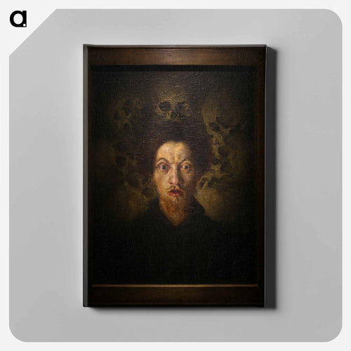 Luigi russolo, autoritratto con teschi, 1908 (museo 900 milano) 01 - ルイージ ルッソロ Canvas.