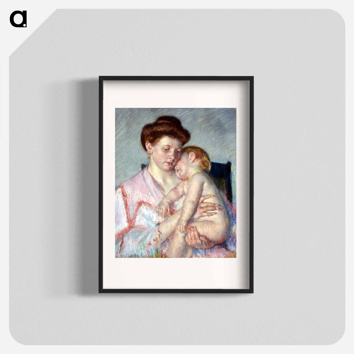 Sleepy Baby - Mary Cassatt Poster.