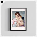 Sleepy Baby - Mary Cassatt Poster.