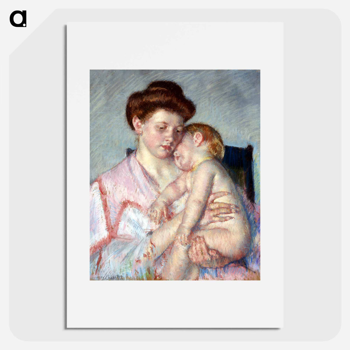 Sleepy Baby - Mary Cassatt Poster.