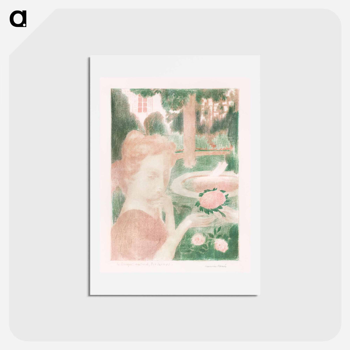 アートポストカード-The Morning Bouquet, Tears - モーリス ドニ Postcard.