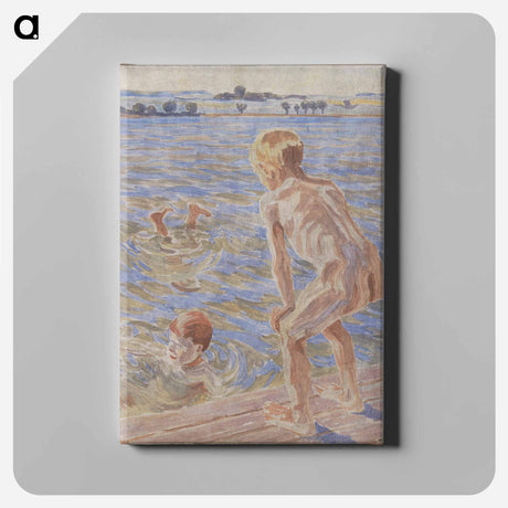 アートパネル-Bathing Boys, Fåborg Fjord
 - ピーター ハンセン Canvas.