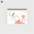 アートメモ帳-Japanese Yellow Bunting and Chinese Amaranth
 - 鳥類図鑑 Memo.