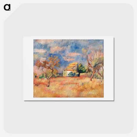 アートポストカード-Dovecote at Bellevue - ピエール オーギュスト ルノワール Postcard.