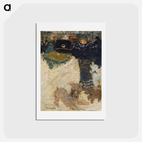 アートポストカード-Street Scene, Place Clichy
 - ピエール ボナール Postcard.