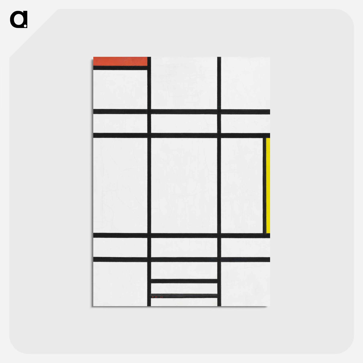 Composition in White, Red, and Yellow - ピエト モンドリアン Postcard.