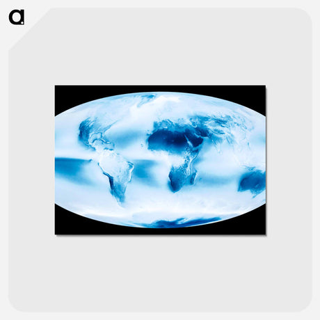 アートポストカード-Composite Cloud Cover of Earth
 - 地球 Postcard.