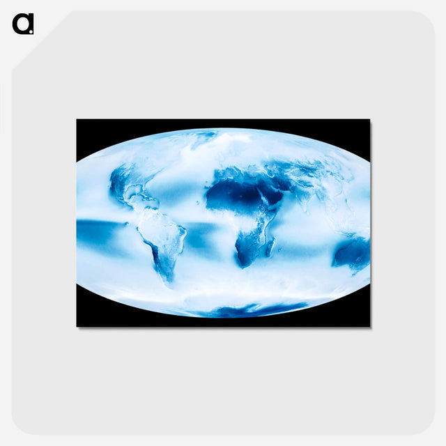 アートポストカード-Composite Cloud Cover of Earth
 - 地球 Postcard.