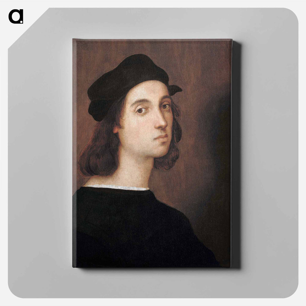 Raphael's Self-portrait - ラファエロ サンティ Canvas.
