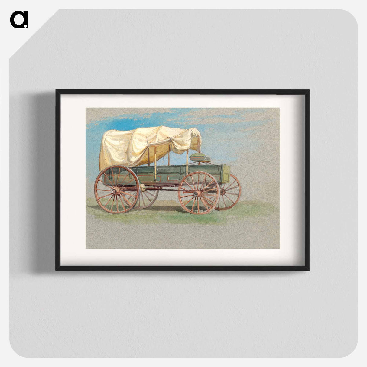 A Covered Wagon - Samuel Coleman Poster.