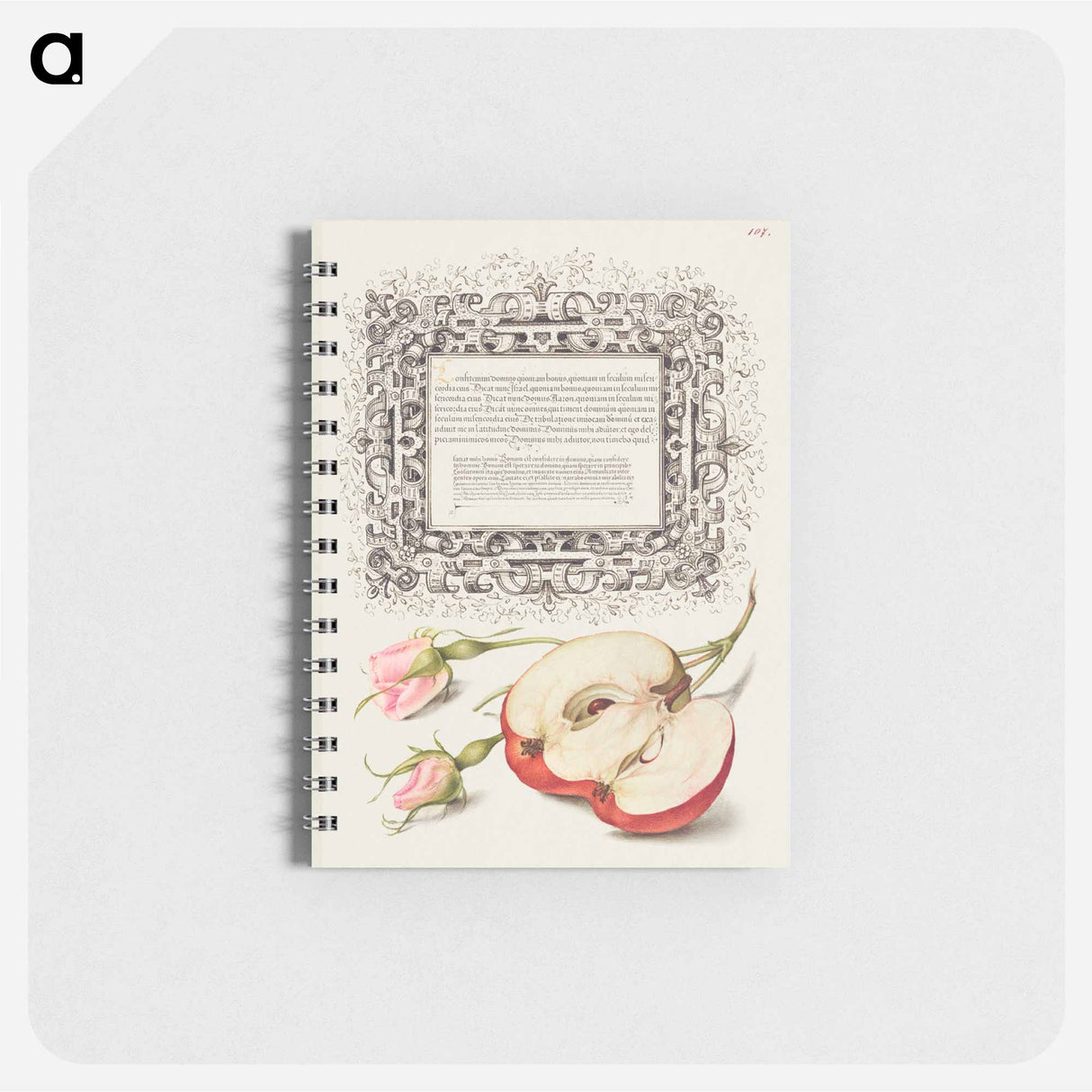 アートメモ帳-French Rose and Apple from Mira Calligraphiae Monumenta
 - 書道のお手本 Memo.
