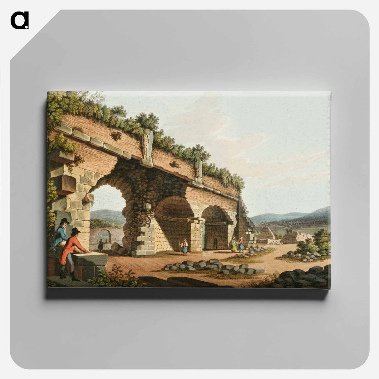 Temple of Diana - View of Ottoman territory Canvas.