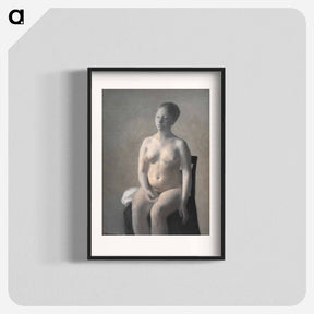 アートポスター-Seated Female Nude - ヴィルヘルム ハンマースホイ Poster.