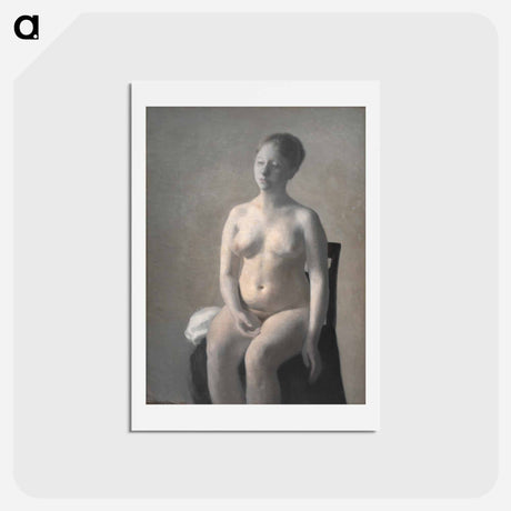 アートポストカード-Seated Female Nude - ヴィルヘルム ハンマースホイ Postcard.