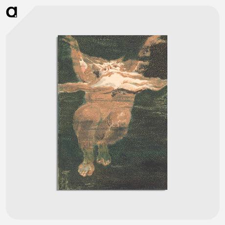 アートポストカード-The First Book of Urizen, Plate 5 - ウィリアム ブレイク Postcard.