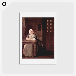 アートポストカード-Portrait of Sarah Macholm in Prison - ウィリアム ホガース Postcard.