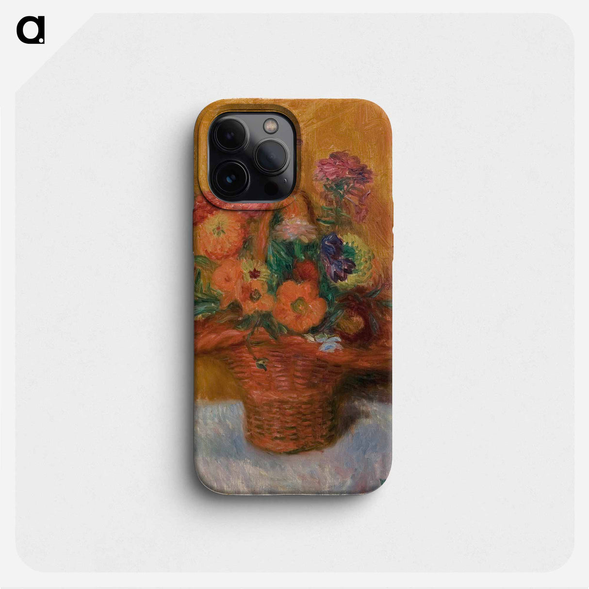 Red Basket of Zinnias - ウィリアム ジェームス グラッケンズ Phone Case.