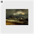 アートポストカード-Fishermen Upon a Lee Shore in Squally Weather - ウィリアム ターナー Postcard.