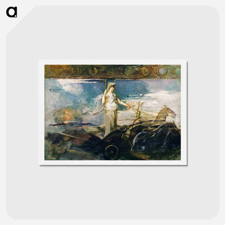 アートポストカード-Minerva in a Chariot - アボット ハンダーソン セイヤー Postcard.