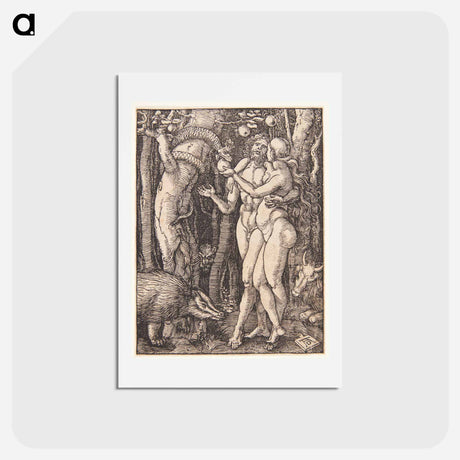 アートポストカード-The Fall of Man - アルブレヒト デューラー Postcard.