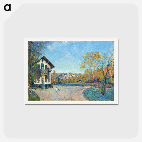 アートポストカード-View of Marly-le-Roi from Coeur-Volant - アルフレッド シスレー Postcard.