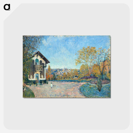 アートポストカード-View of Marly-le-Roi from Coeur-Volant - アルフレッド シスレー Postcard.