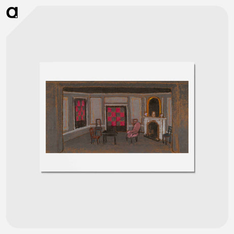 アートポストカード-Alice's Living Room: False Proscenium - 不思議の国のアリス Postcard.