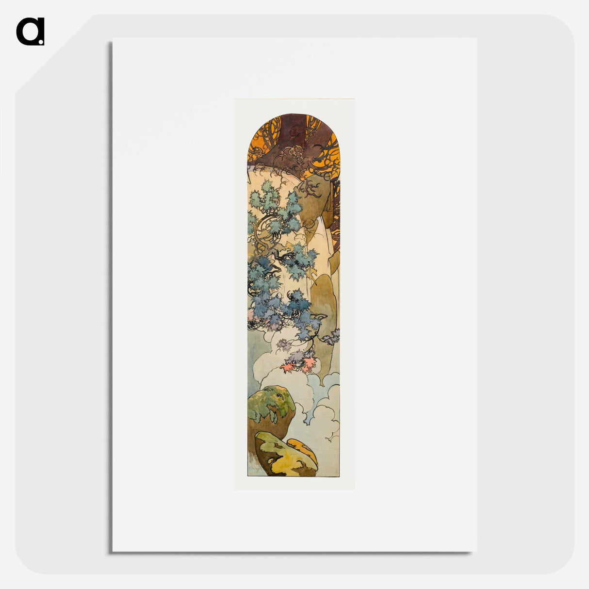 アートポスター-Stained glass box for the Fouquet jewelry store - アルフォンス ミュシャ Poster.