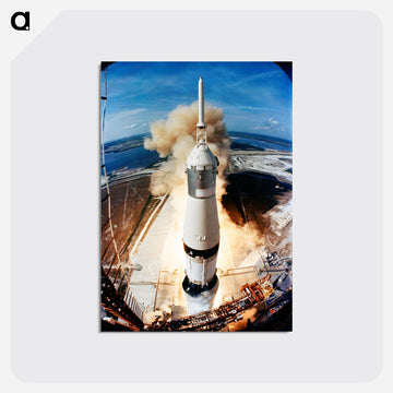 Liftoff of the Apollo 11 lunar landing mission - アポロ月面着陸 Postcard.