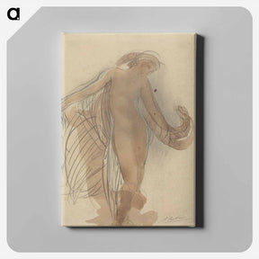 アートパネル-Figure Facing Forward - オーギュスト ロダン Canvas.
