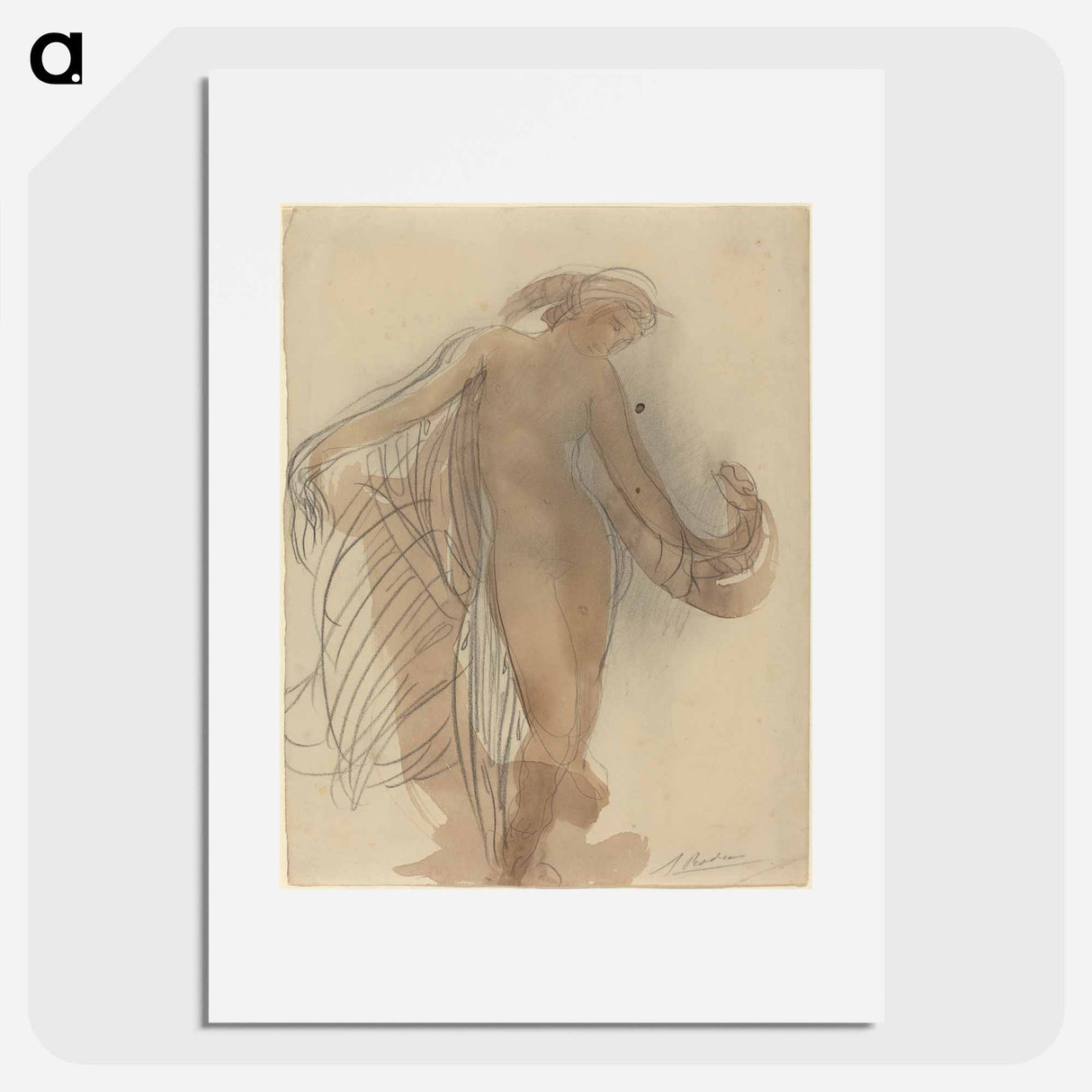 Figure Facing Forward - Auguste Rodin Poster.