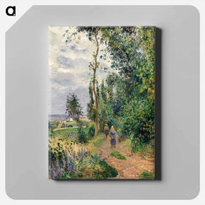 アートパネル-Côte des Grouettes, near Pontoise - カミーユ ピサロ Canvas.