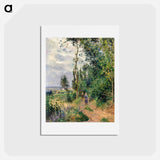 アートポストカード-Côte des Grouettes, near Pontoise - カミーユ ピサロ Postcard.