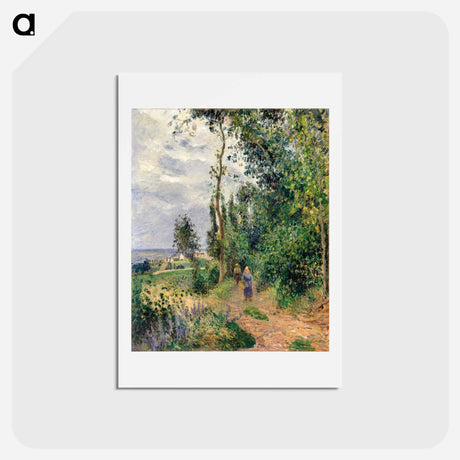 アートポストカード-Côte des Grouettes, near Pontoise - カミーユ ピサロ Postcard.