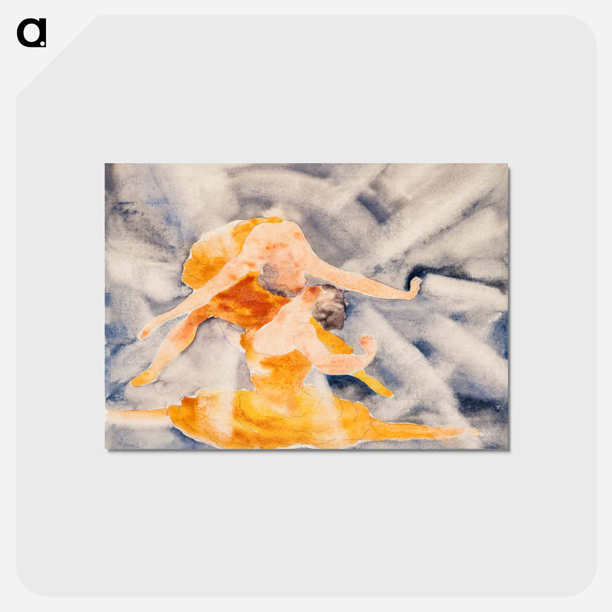 アートポストカード-Two Women Acrobats - チャールズ デムス Postcard.